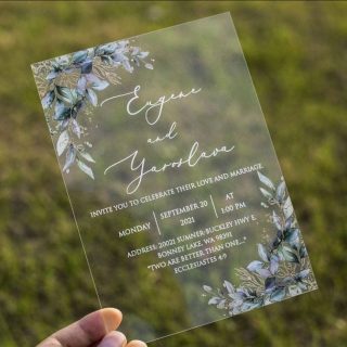 Acrylic Invitation Card